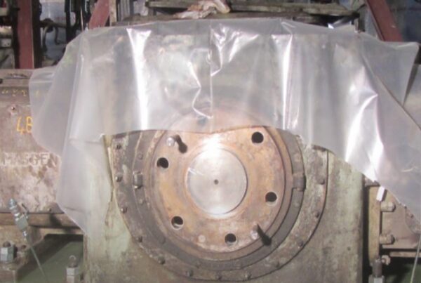 Howden machinery in petrochemical plant with epoxy grout foundation rehabiliatioin