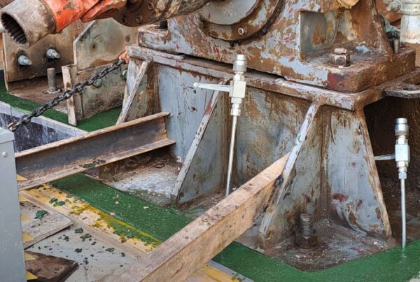 Motor and gearbox regrout using epoxy grout