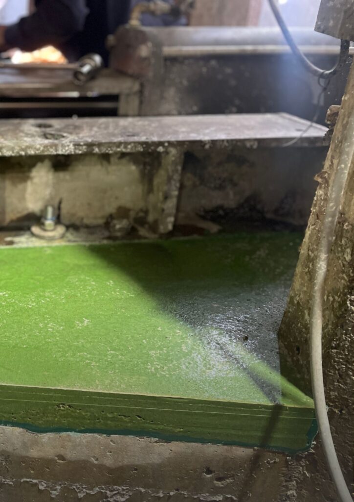 fiberizer foundation with epoxy grout