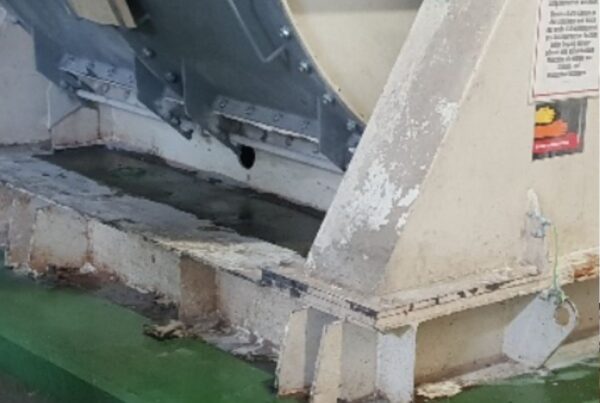 Disintegrator grouting with epoxy resin injection