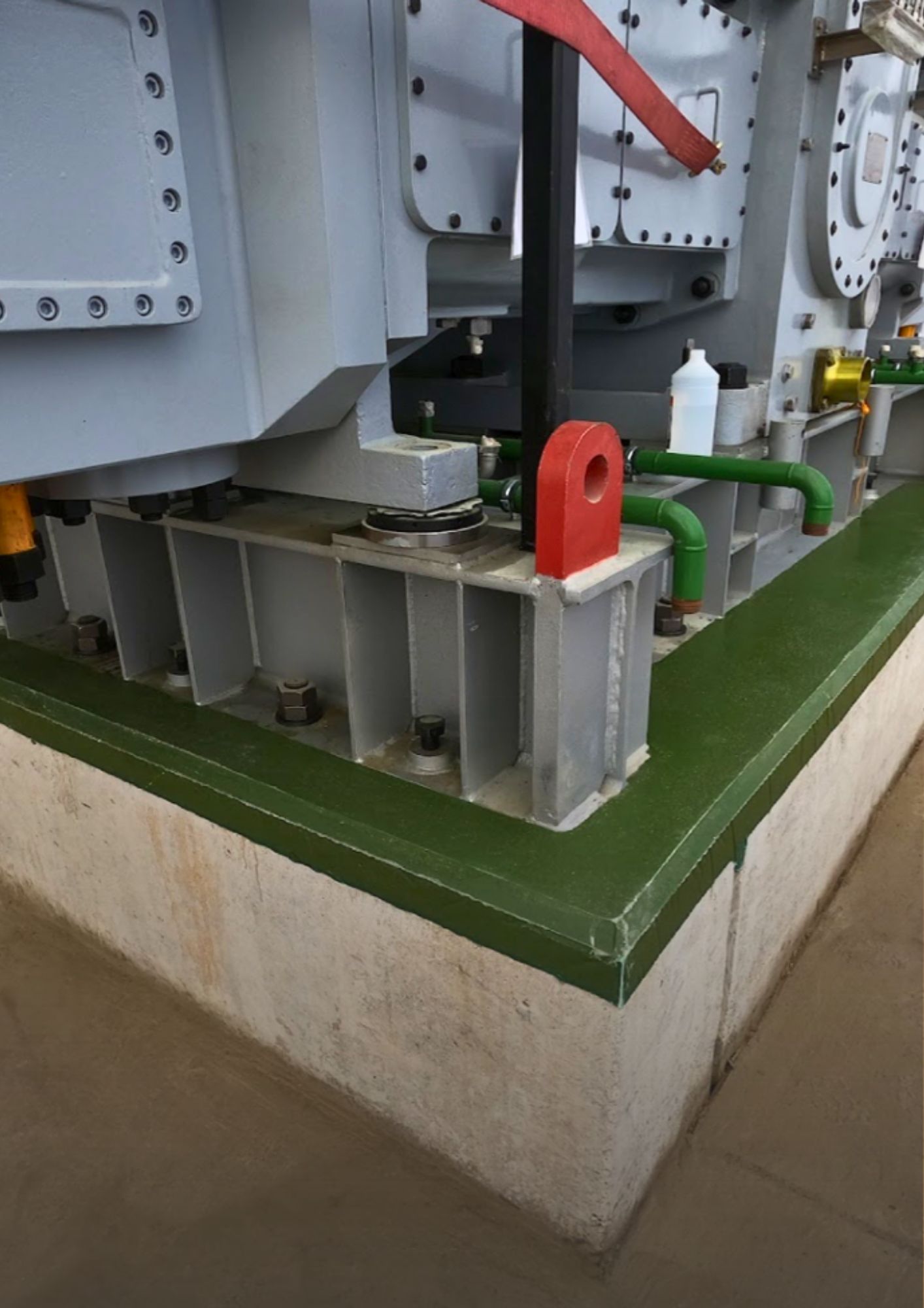 new reciprocating compressor installation using epoyx grout AT800