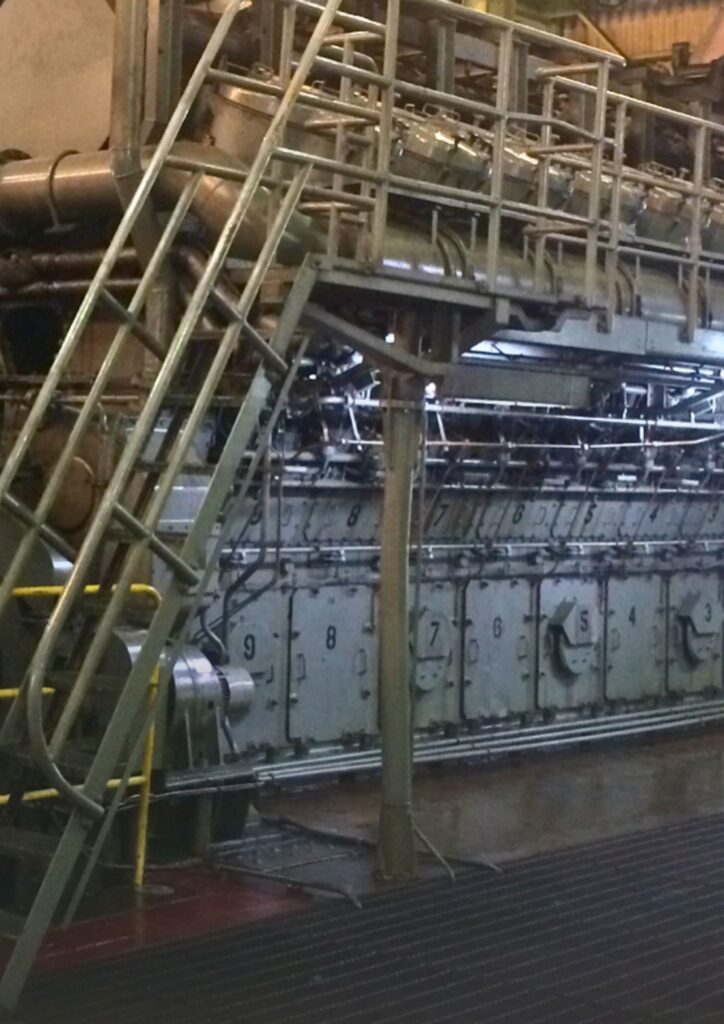 replacement of anchor bolts on a MAN Diesel Engine